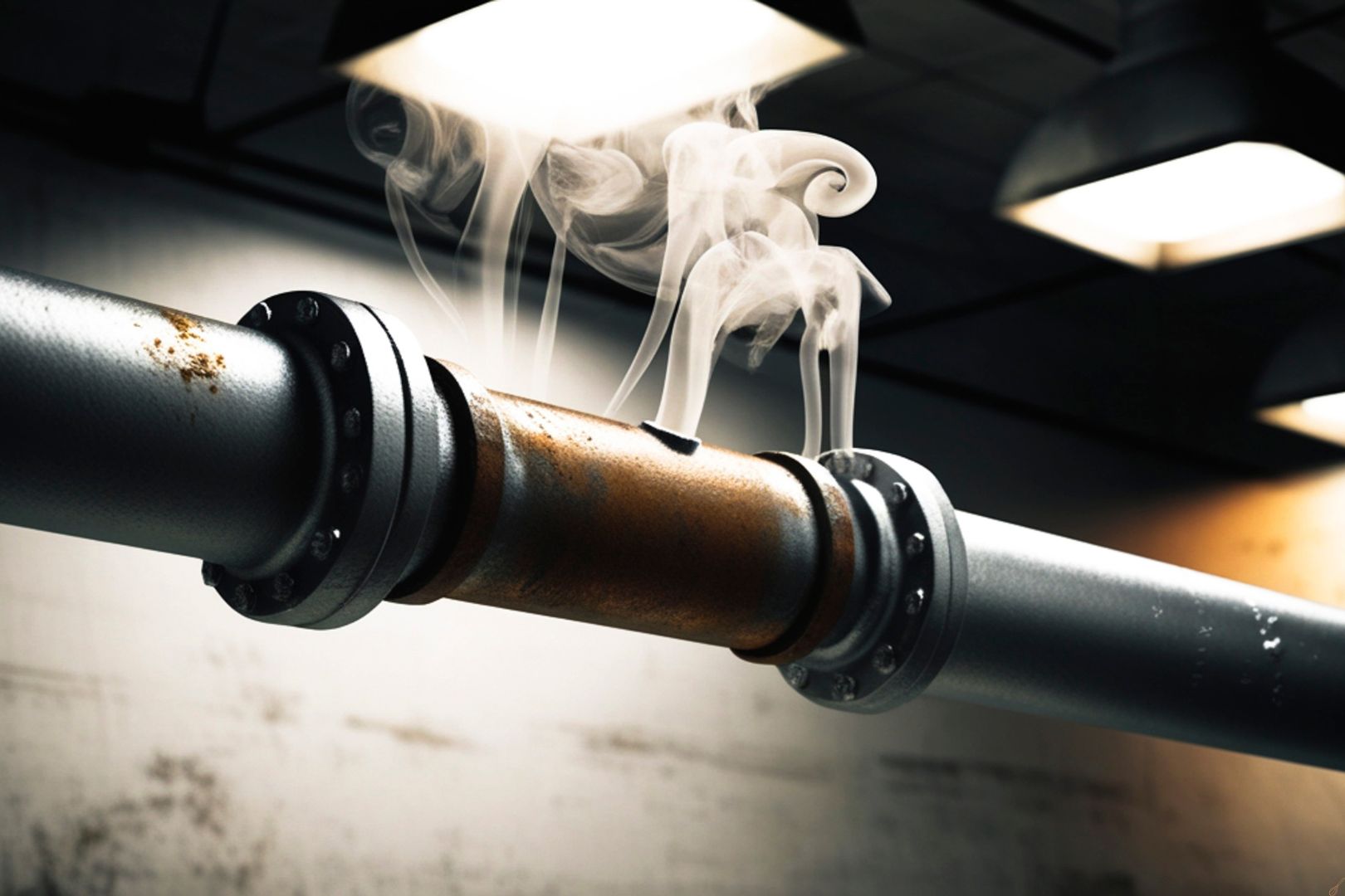 gas encanado com vazamento